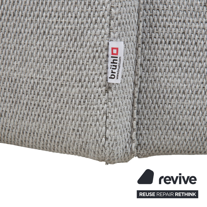 Brühl Lady Bug Canapé d'angle en tissu gris avec fonction manuelle