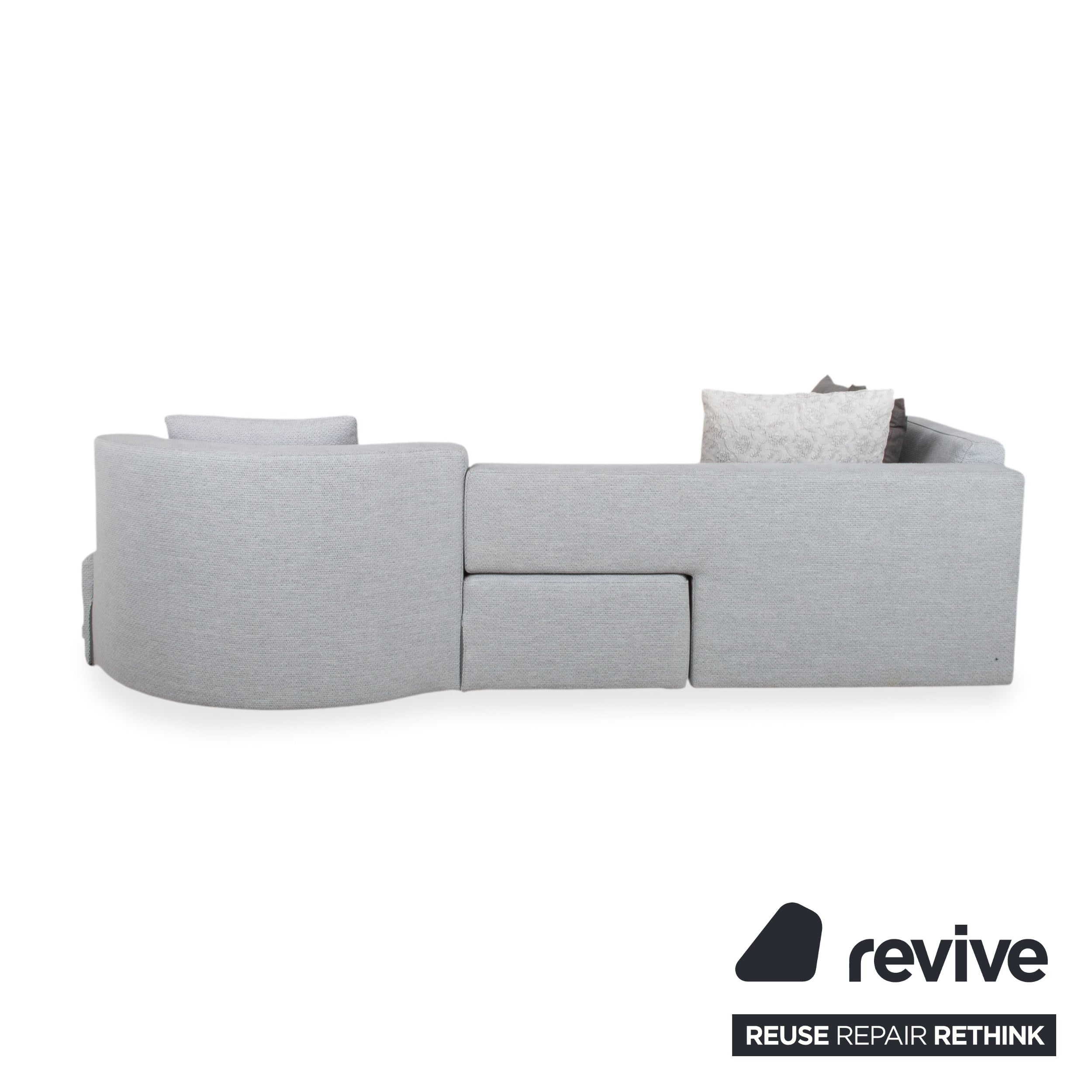 Brühl Lady Bug Canapé d'angle en tissu gris avec fonction manuelle