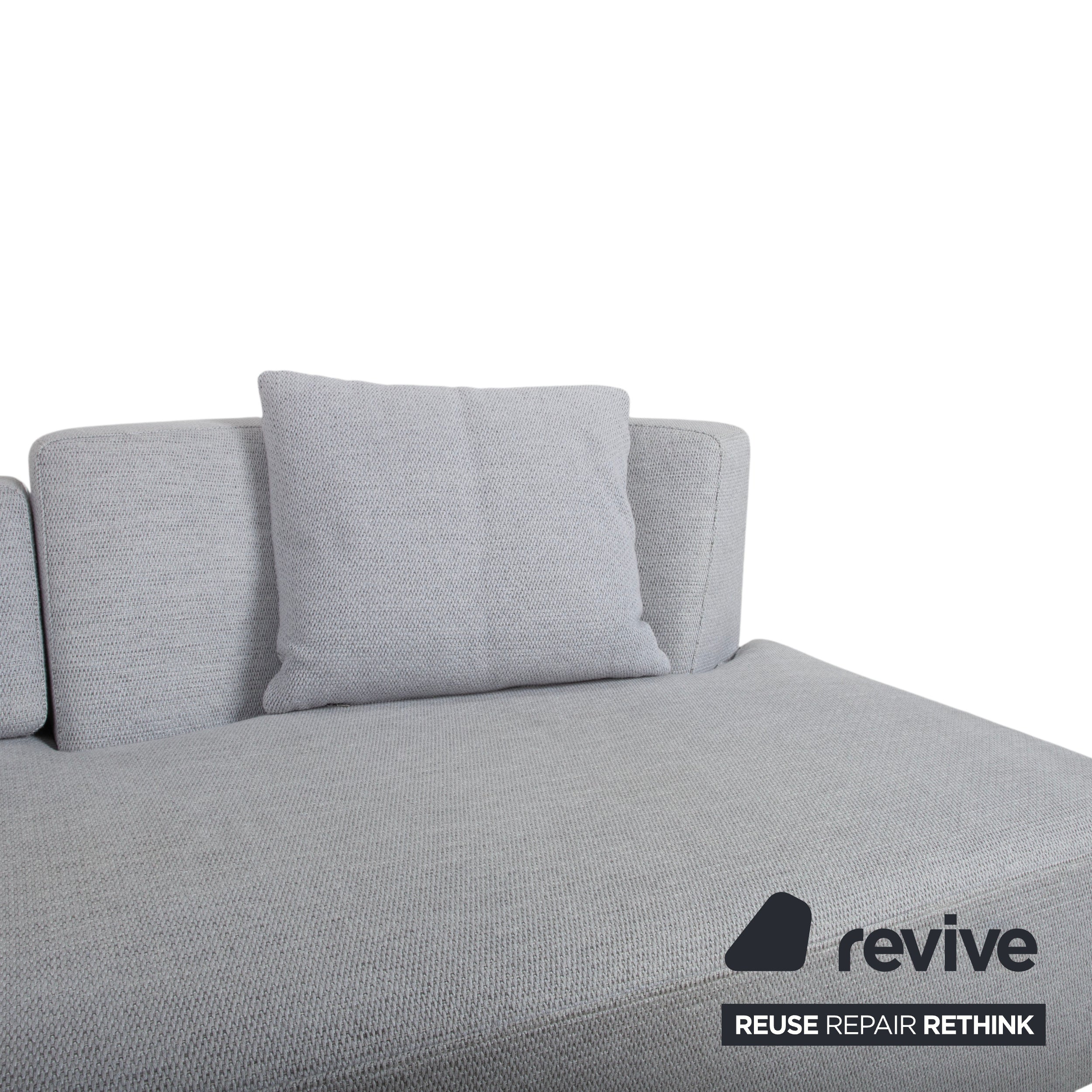 Brühl Lady Bug Fabric Corner Sofa Grey Manual Function Sofa Couch