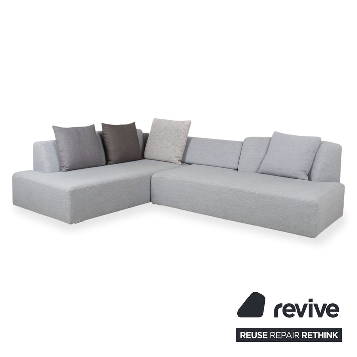 Brühl Lady Bug Canapé d'angle en tissu gris avec fonction manuelle