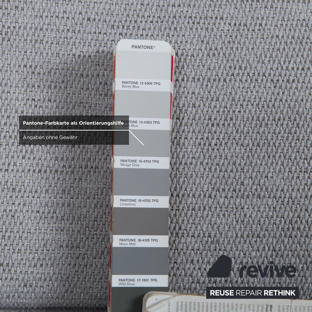 Brühl Lady Bug Canapé d'angle en tissu gris avec fonction manuelle