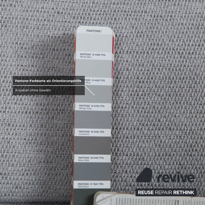 Brühl Lady Bug Canapé d'angle en tissu gris avec fonction manuelle