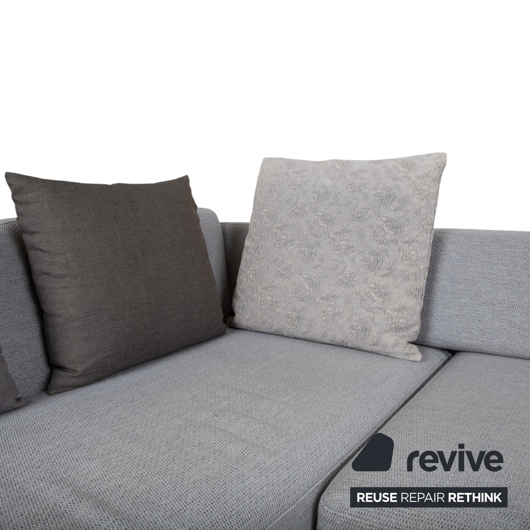 Brühl Lady Bug Canapé d'angle en tissu gris avec fonction manuelle
