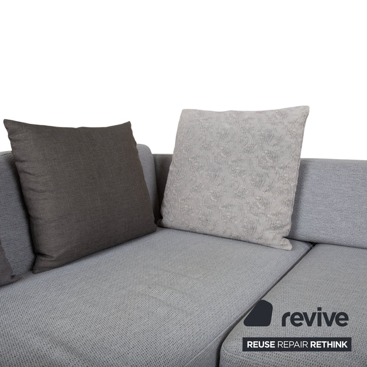 Brühl Lady Bug Canapé d'angle en tissu gris avec fonction manuelle
