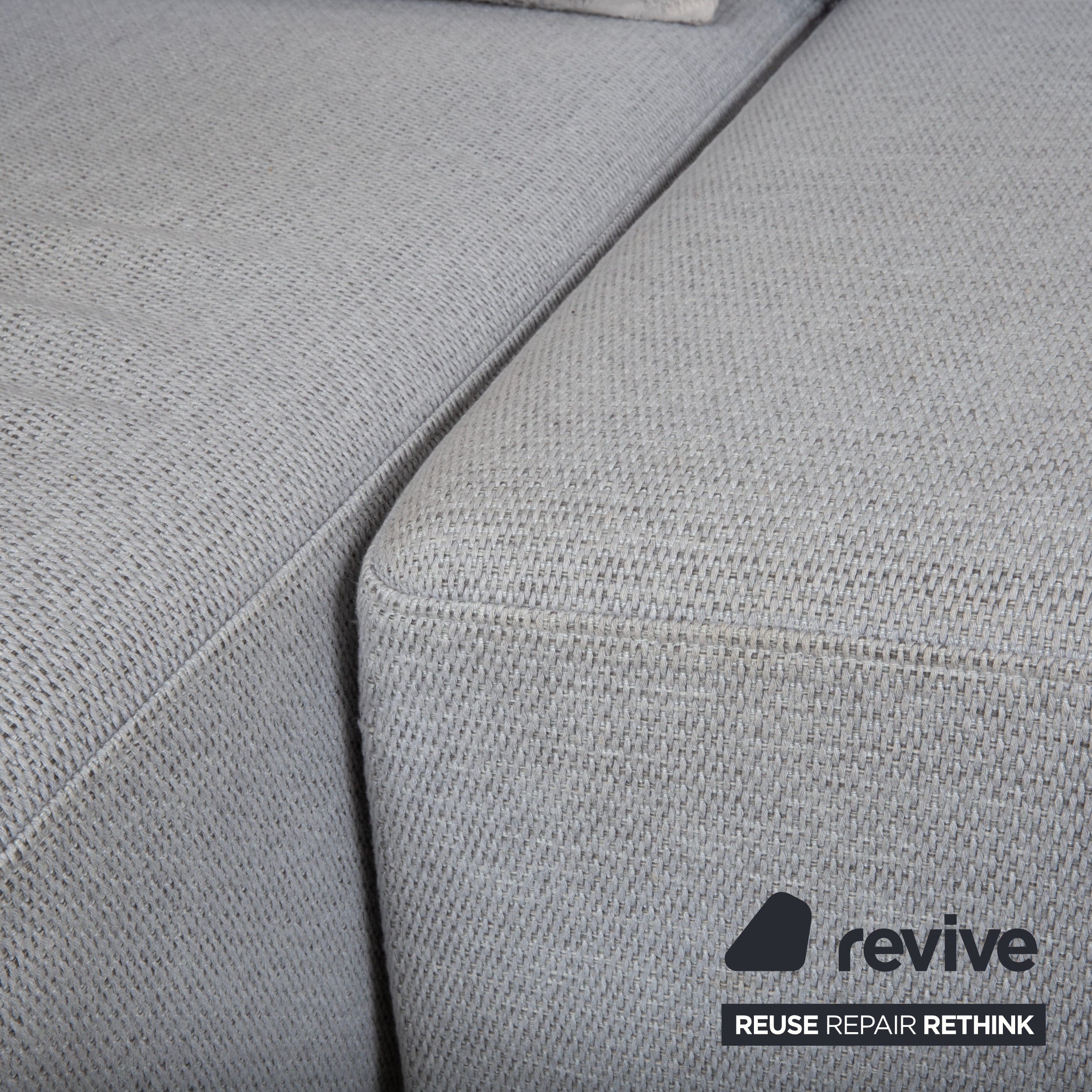 Brühl Lady Bug Fabric Corner Sofa Grey Manual Function Sofa Couch