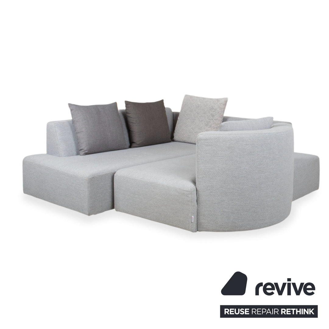 Brühl Lady Bug Canapé d'angle en tissu gris avec fonction manuelle