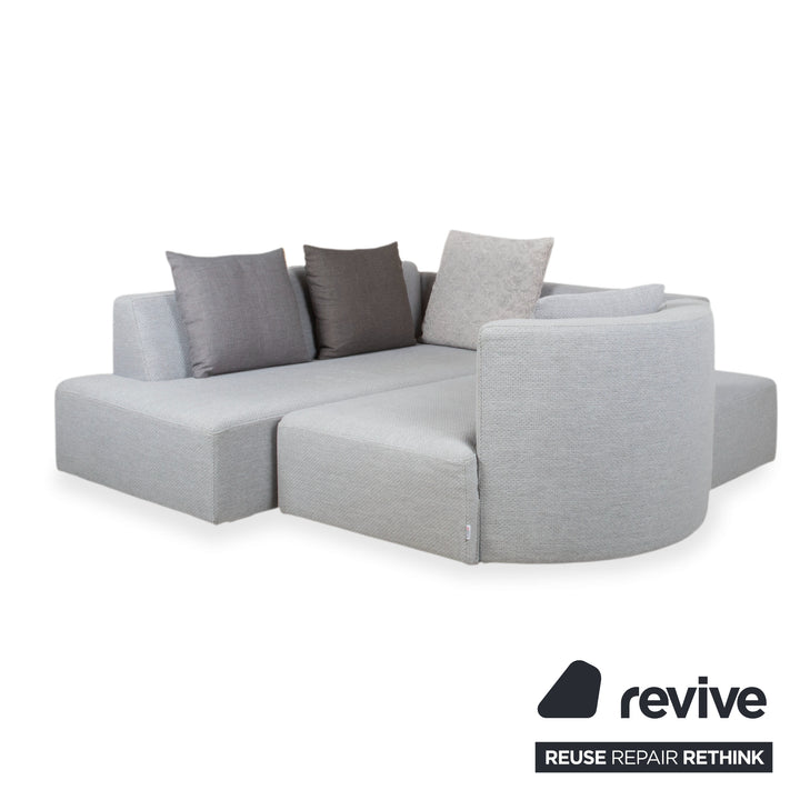 Brühl Lady Bug Canapé d'angle en tissu gris avec fonction manuelle
