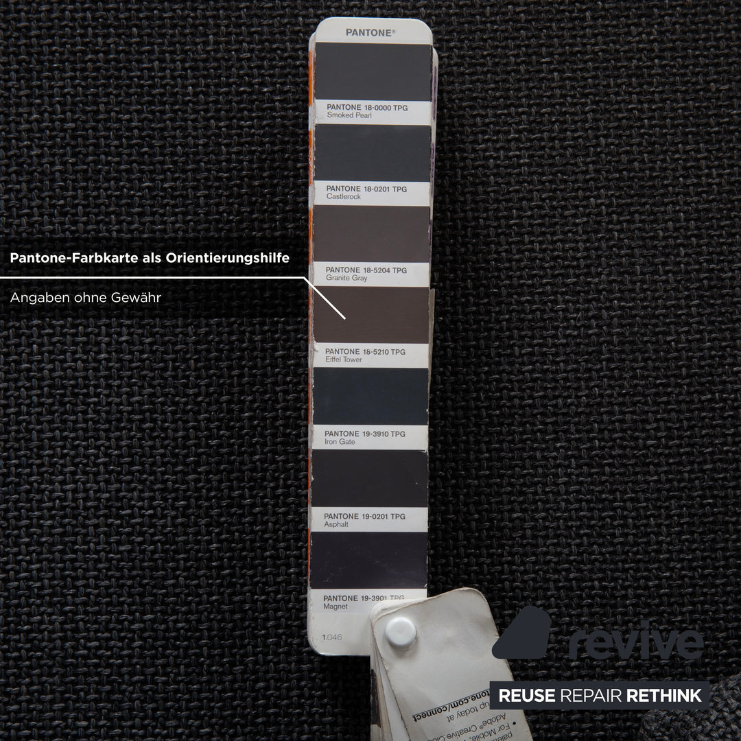 Brühl Mosspink Stoff Leder Zweisitzer Grau Sofa Couch manuelle Funktion