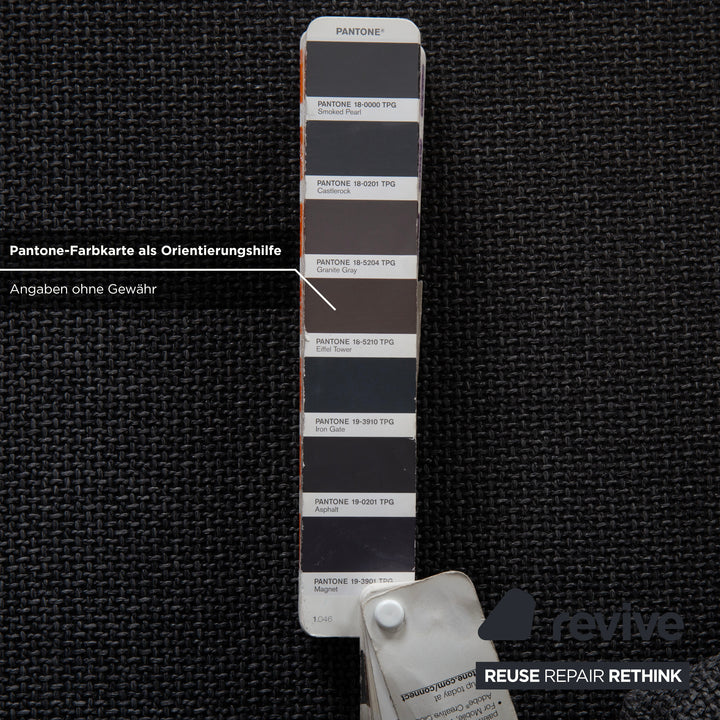 Brühl Mosspink Stoff Leder Zweisitzer Grau Sofa Couch manuelle Funktion