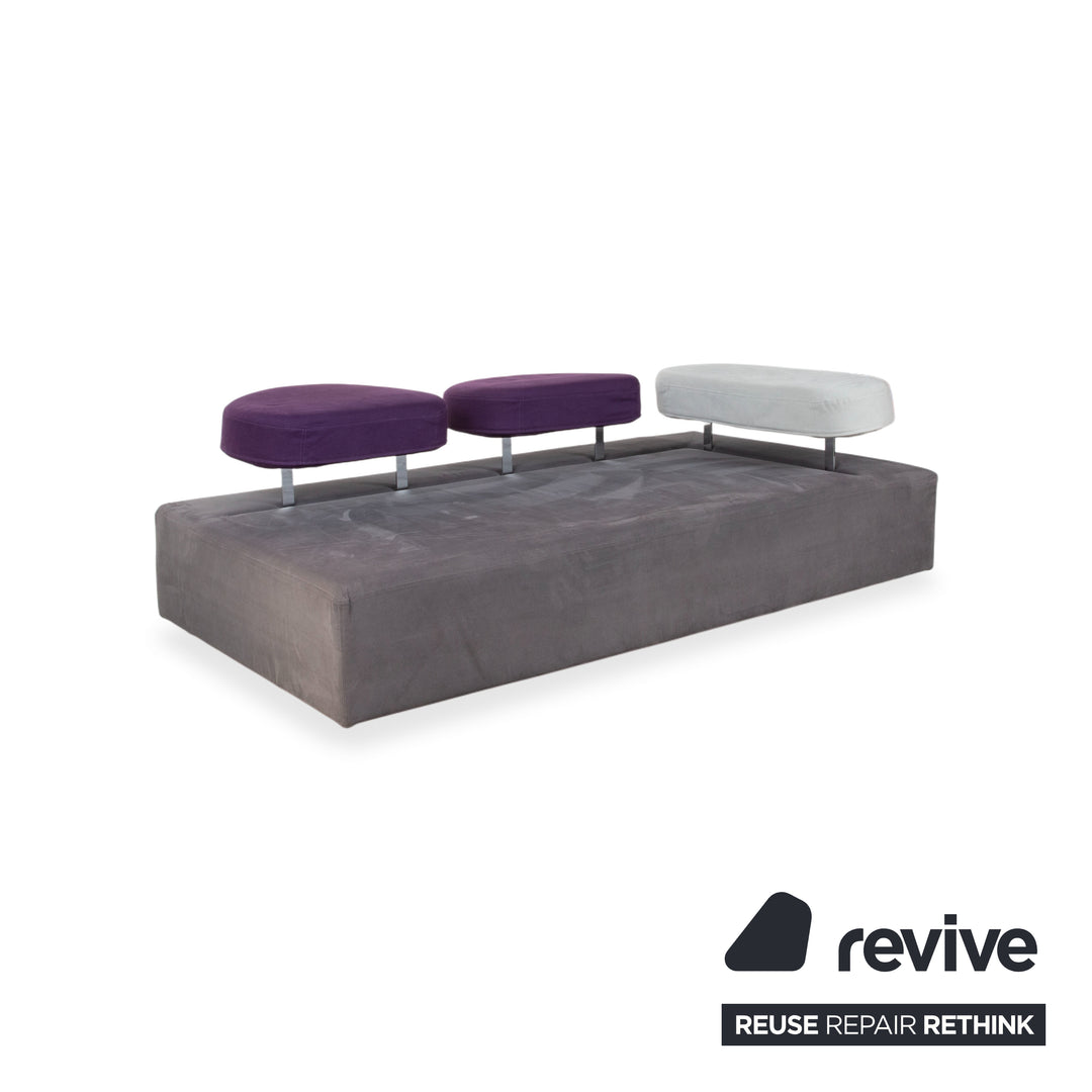 Brühl Mosspink Zweisitzer Stoff Leder Grau Anthrazit Violett bunt Sofa Couch manuelle Funktion