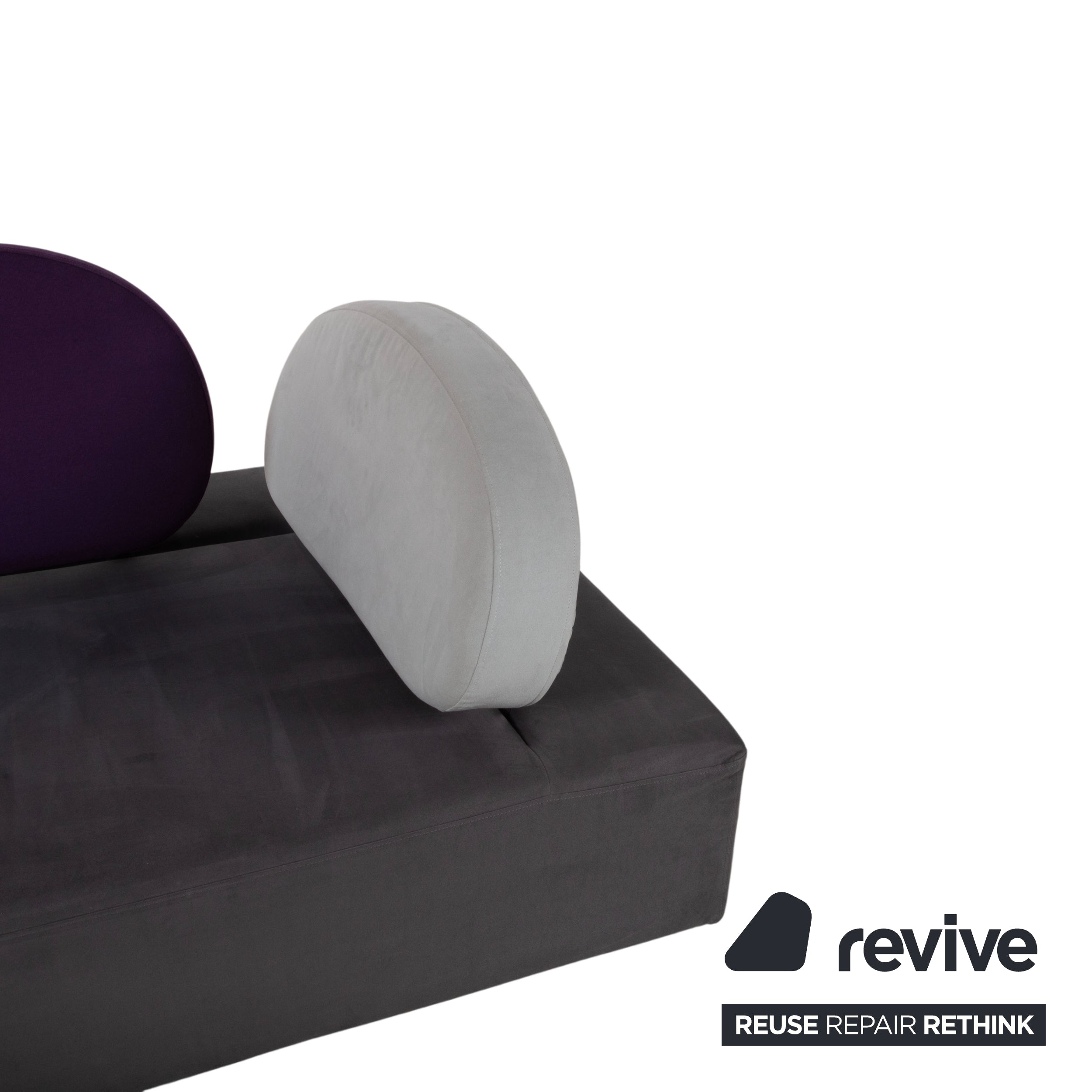 Brühl Mosspink Zweisitzer Stoff Leder Grau Anthrazit Violett bunt Sofa Couch manuelle Funktion