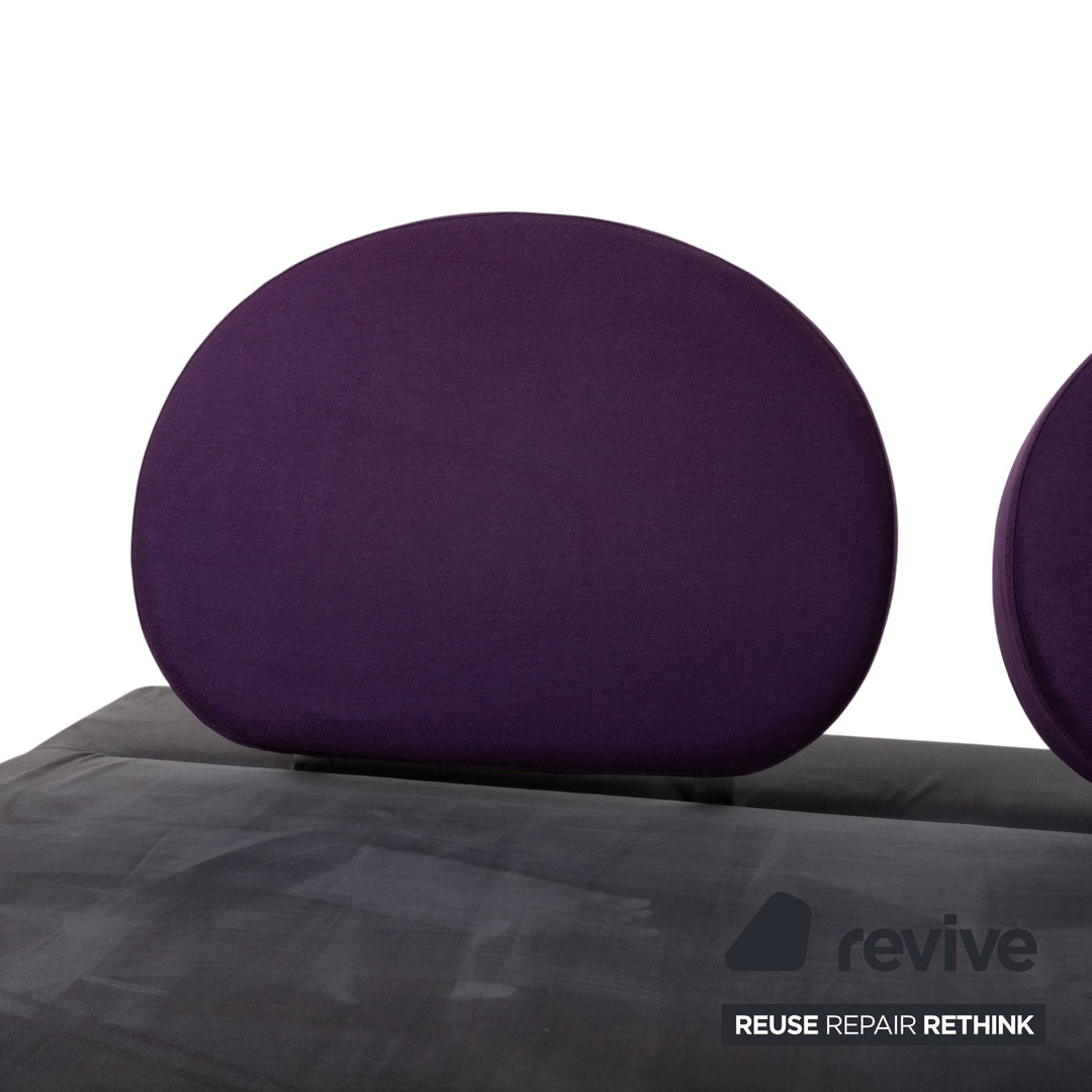 Brühl Mosspink Zweisitzer Stoff Leder Grau Anthrazit Violett bunt Sofa Couch manuelle Funktion