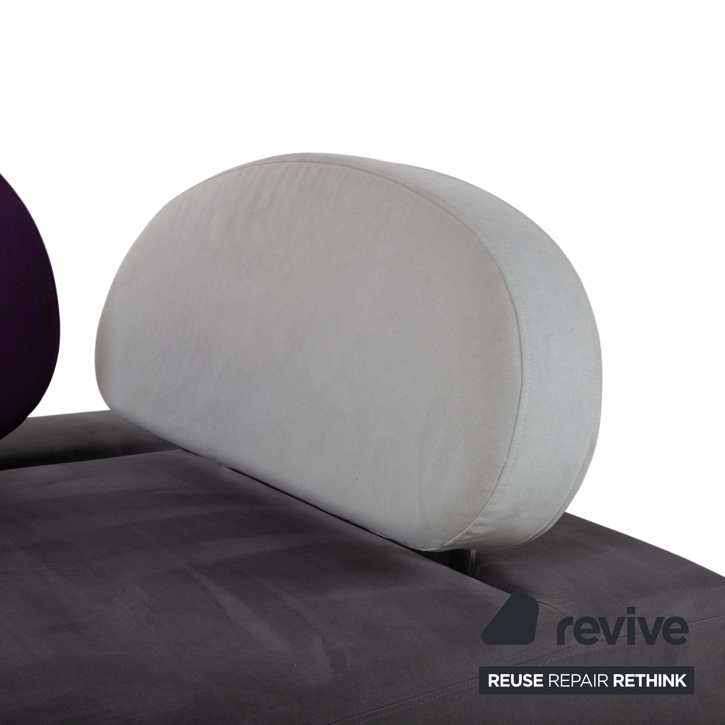 Brühl Mosspink Zweisitzer Stoff Leder Grau Anthrazit Violett bunt Sofa Couch manuelle Funktion