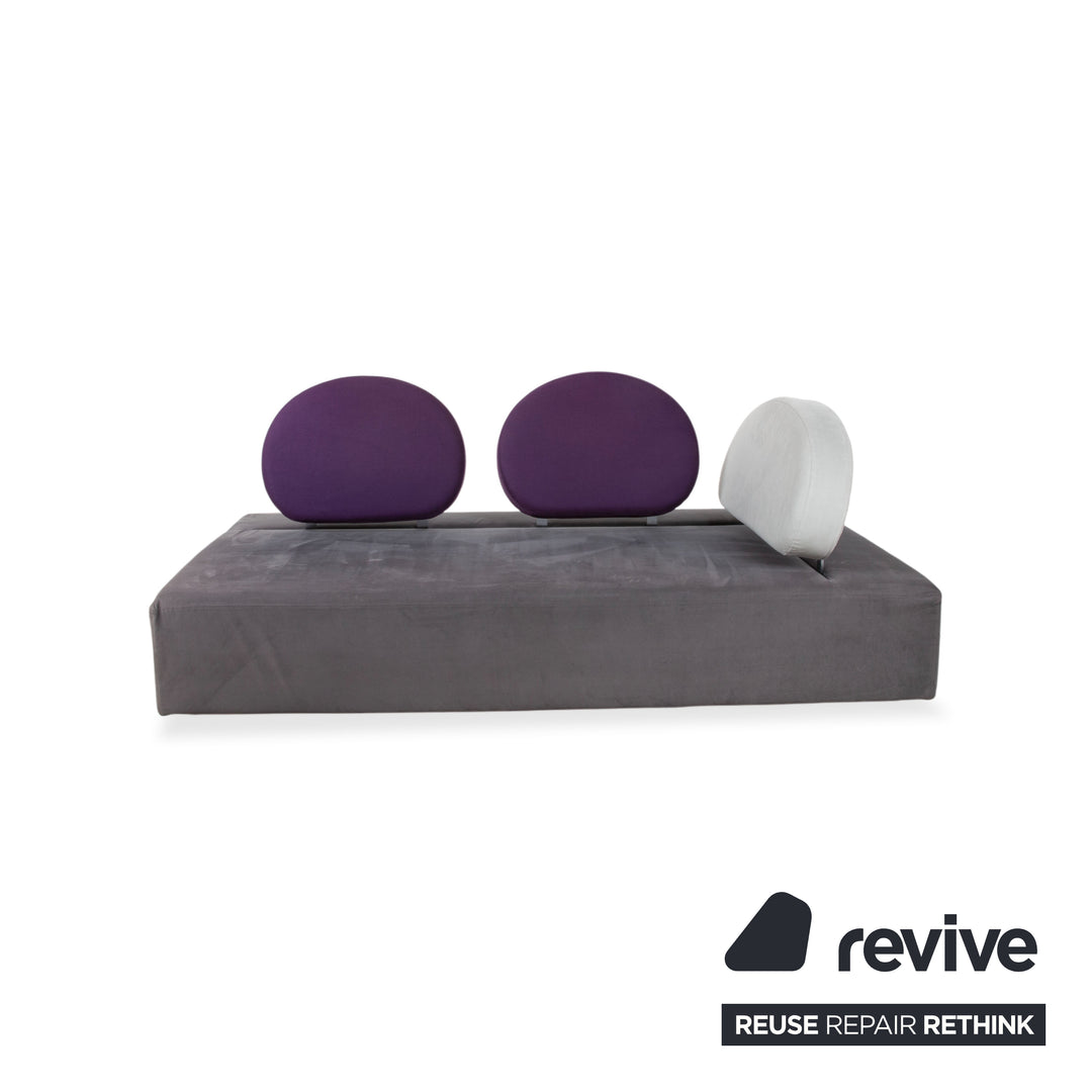 Brühl Mosspink Zweisitzer Stoff Leder Grau Anthrazit Violett bunt Sofa Couch manuelle Funktion