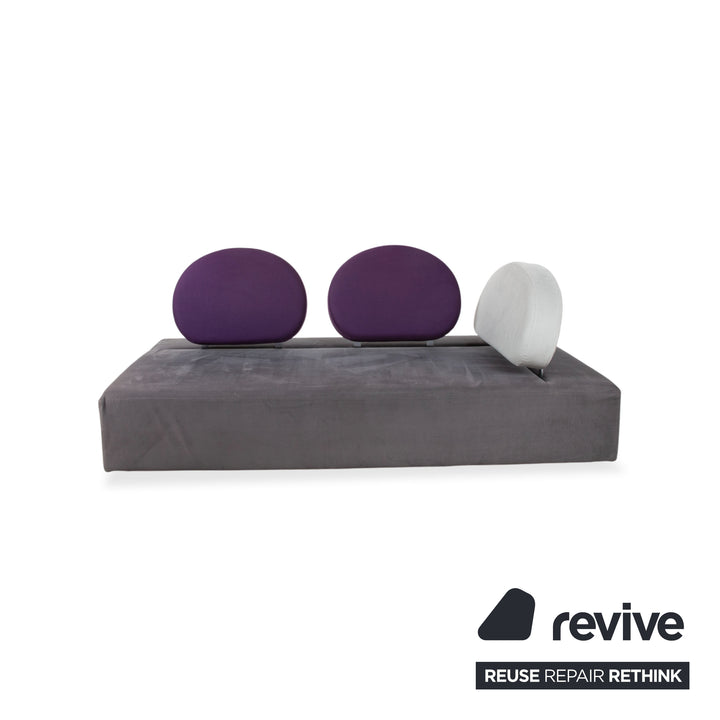 Brühl Mosspink Zweisitzer Stoff Leder Grau Anthrazit Violett bunt Sofa Couch manuelle Funktion