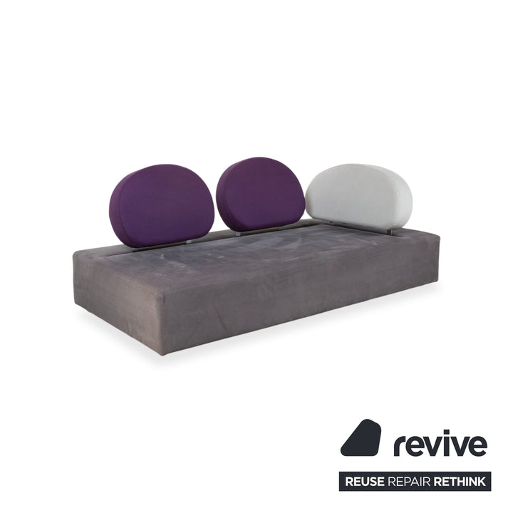 Brühl Mosspink Zweisitzer Stoff Leder Grau Anthrazit Violett bunt Sofa Couch manuelle Funktion