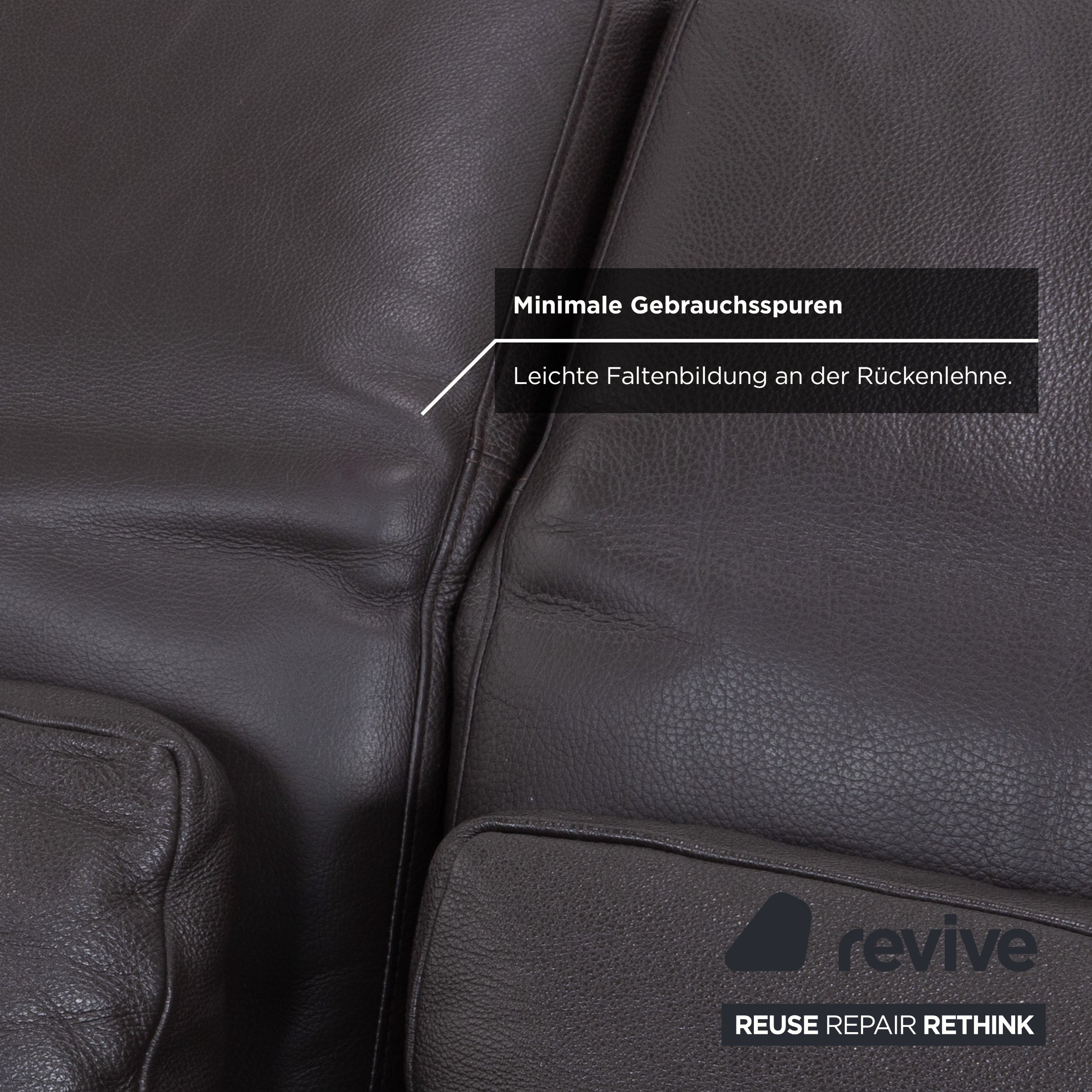 Brühl Moule Leather Chrome Corner Sofa Brown Sofa Couch Function