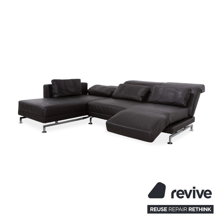 Brühl Moule Leder Chrom Ecksofa Braun Sofa Couch Funktion