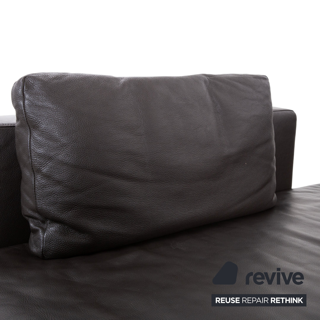 Brühl Moule Leder Chrom Ecksofa Braun Sofa Couch Funktion