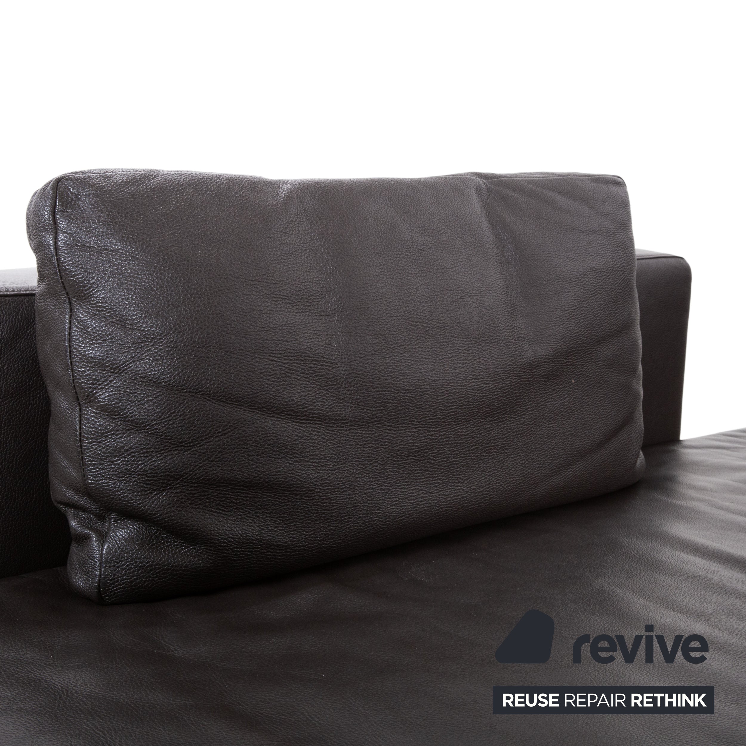 Brühl Moule Leather Chrome Corner Sofa Brown Sofa Couch Function