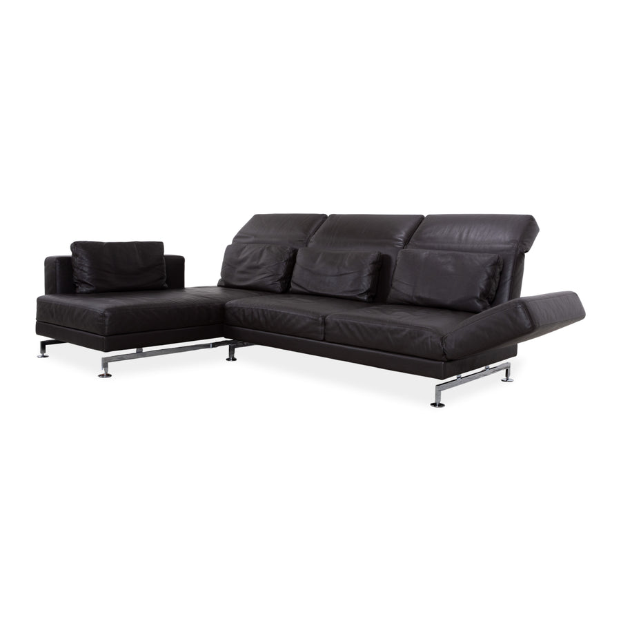 Brühl Moule Leder Chrom Ecksofa Braun Sofa Couch Funktion