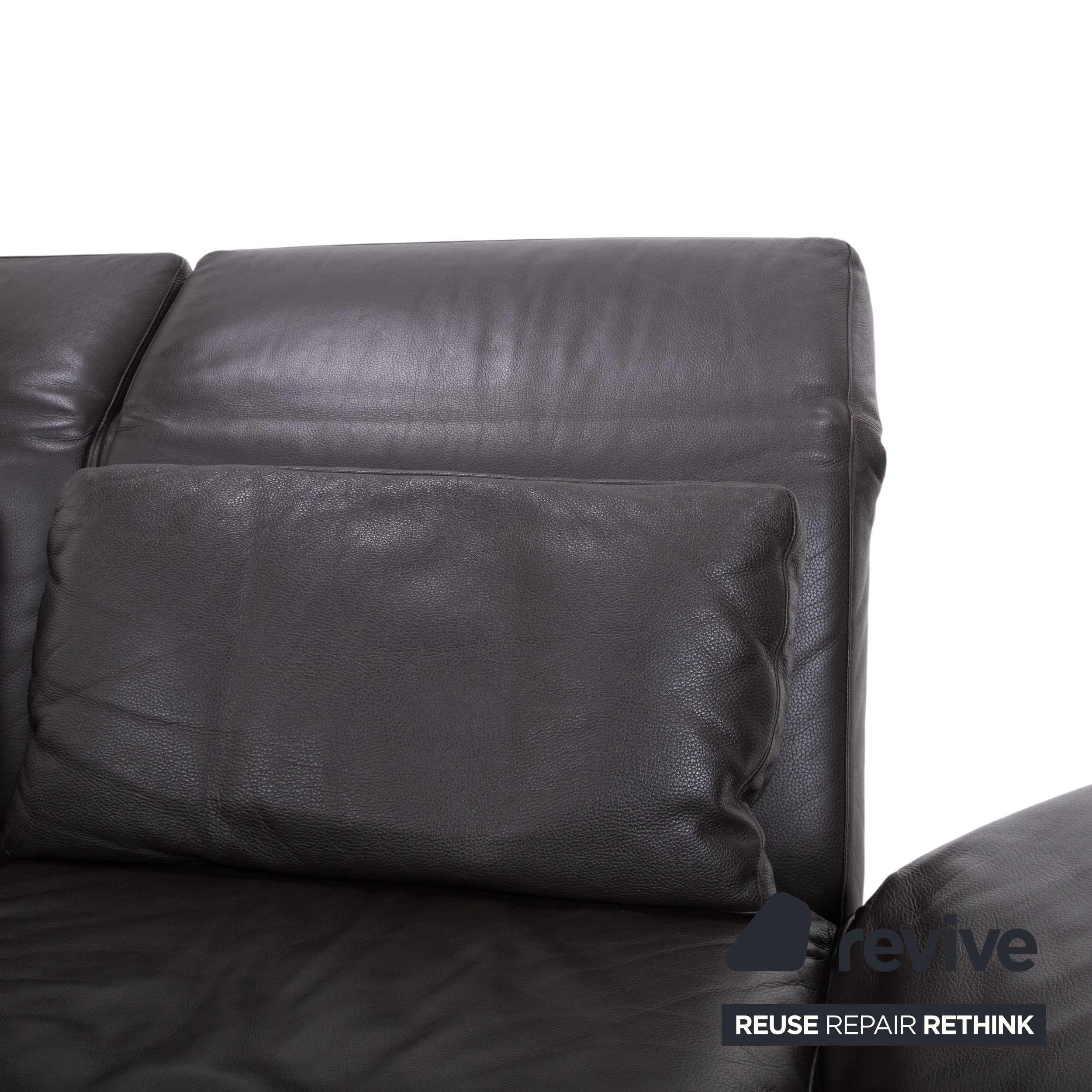 Brühl Moule Leather Chrome Corner Sofa Brown Sofa Couch Function