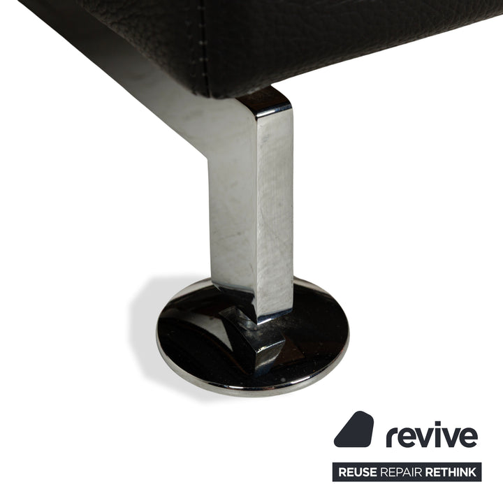 Brühl Moule Leder Dreisitzer Schwarz manuelle Funktion Sofa Couch