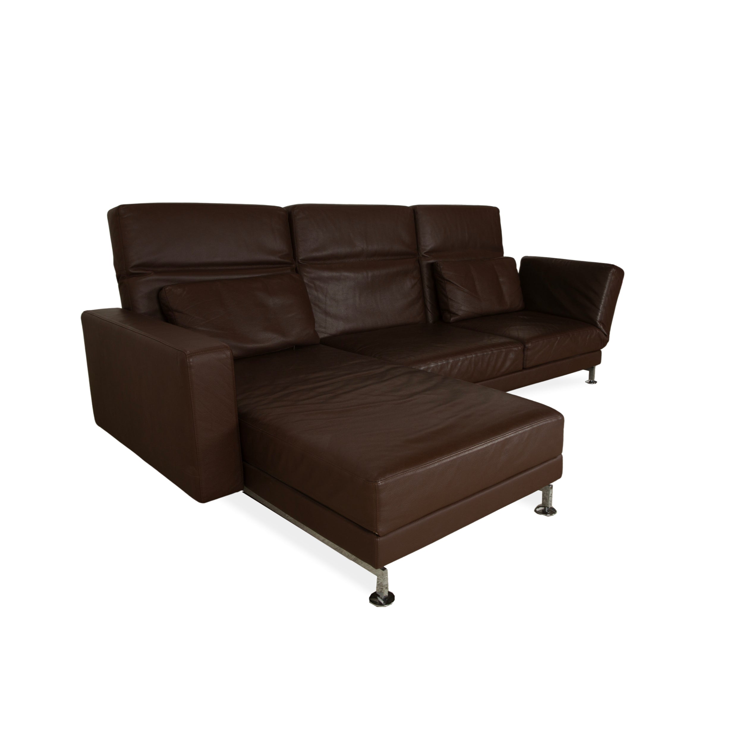 Brühl Moule Leder Ecksofa Braun Récamière links Sofa Couch