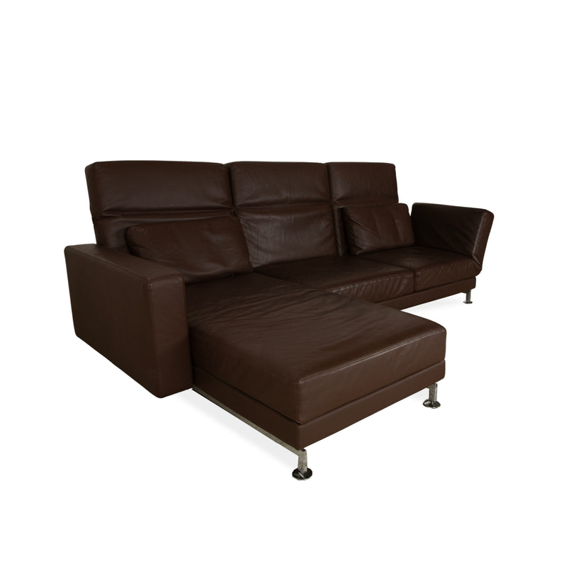 Brühl Moule Leder Ecksofa Braun Récamière links Sofa Couch