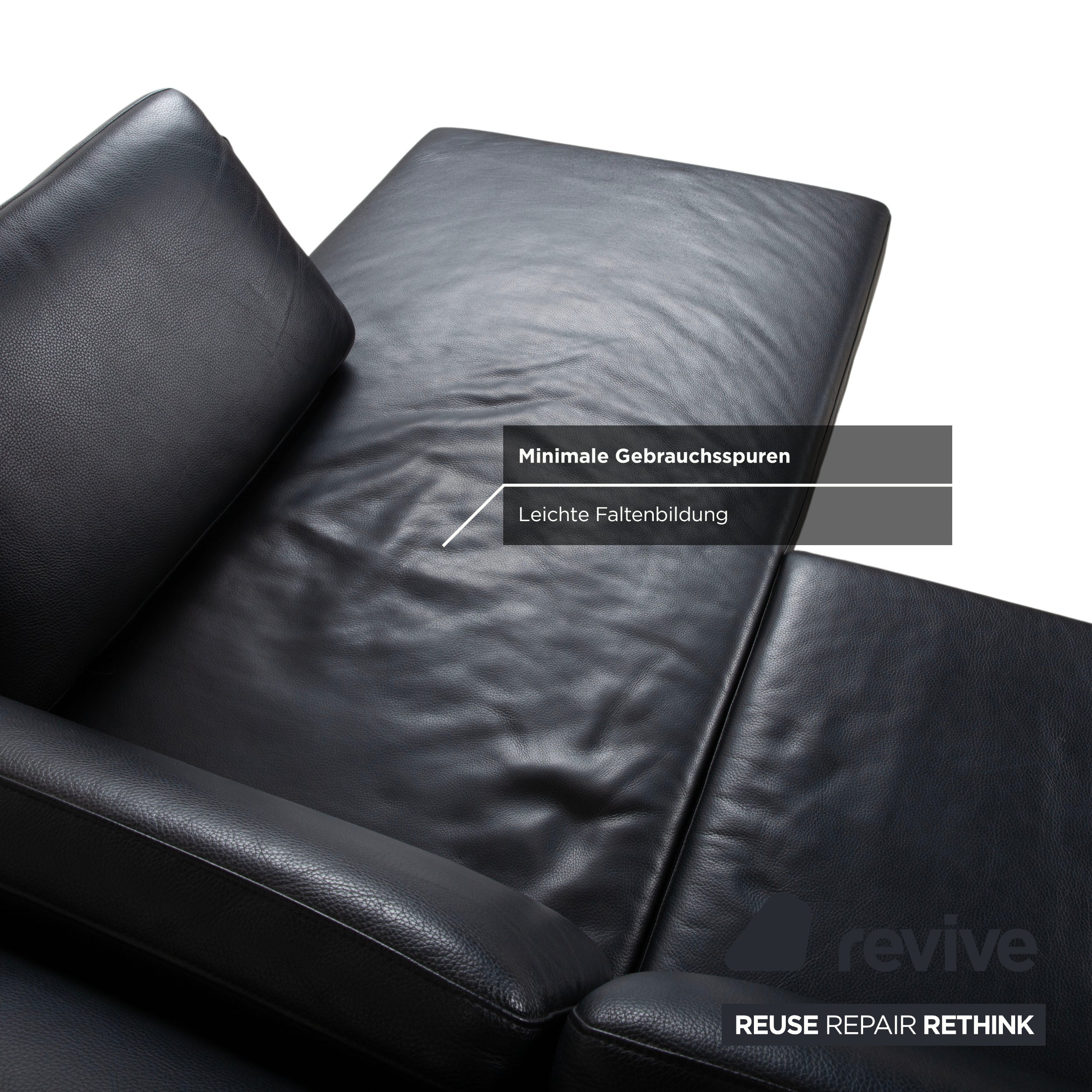 Brühl Moule Leder Chrom Ecksofa Schwarz Schlaffunktion Sofa Couch