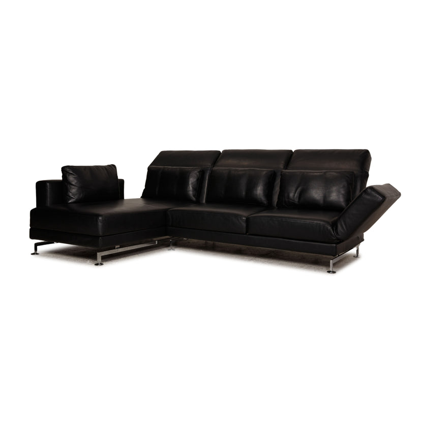 Brühl Moule Leder Ecksofa Schwarz Sofa Couch Funktion
