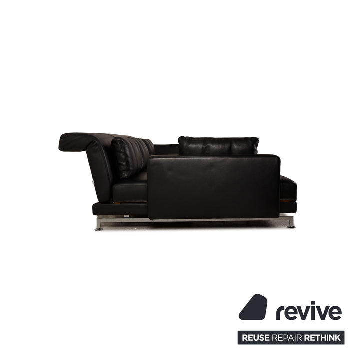Brühl Moule Leder Ecksofa Schwarz Sofa Couch Funktion