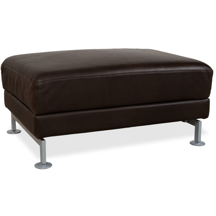 Brühl Moule Leder Hocker Braun