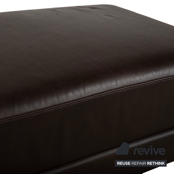 Brühl Moule Leder Hocker Braun