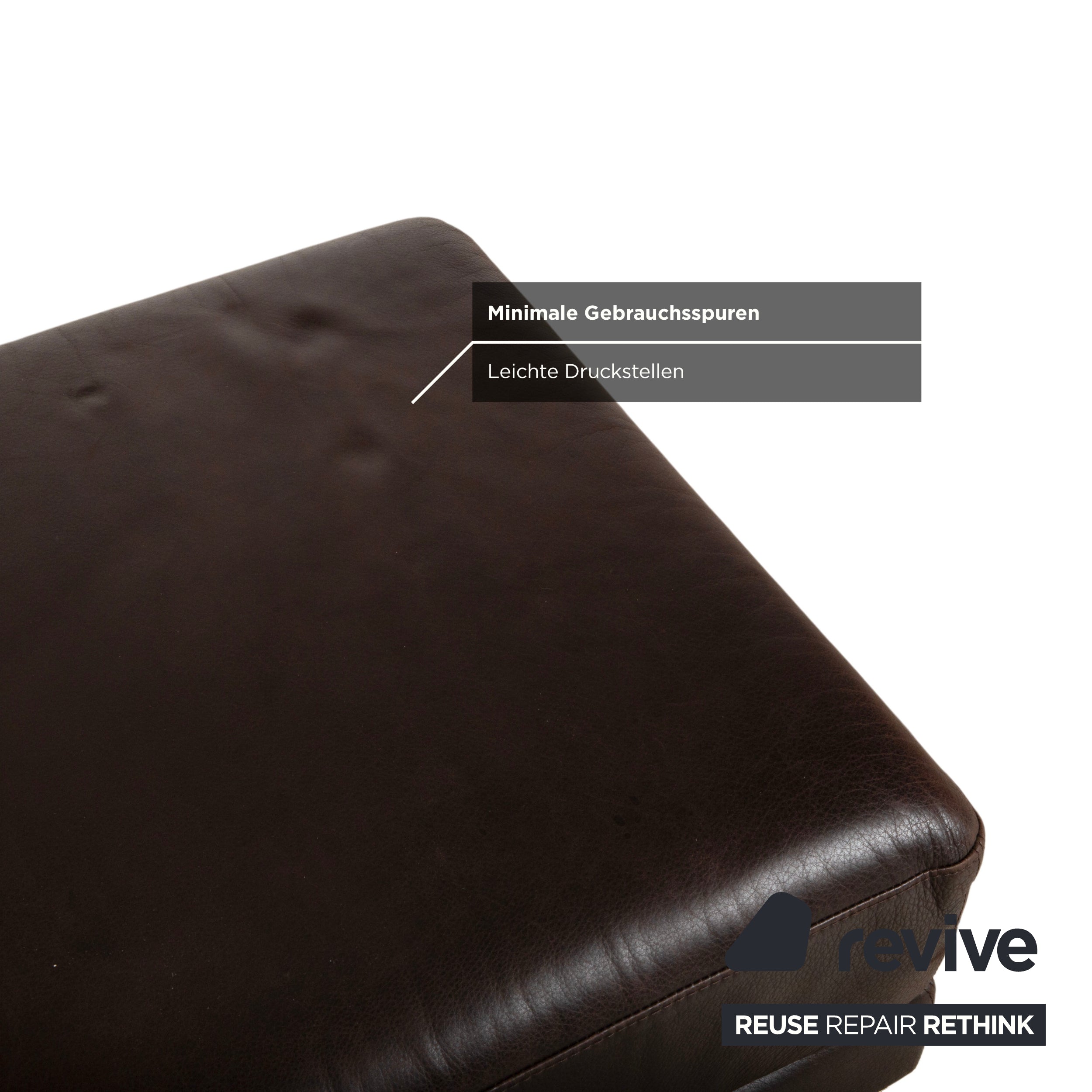Brühl Moule Leather Stool Brown