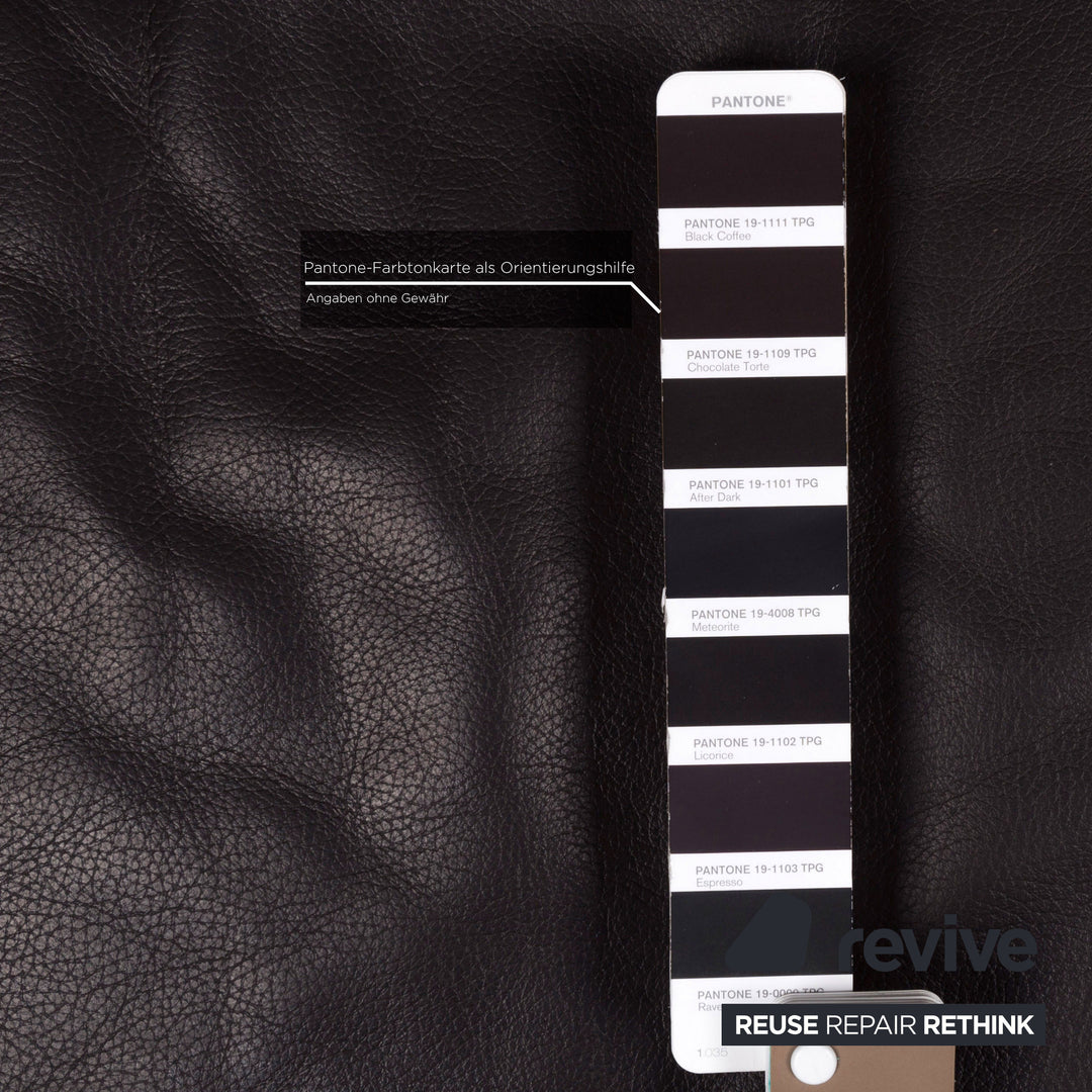 Brühl Moule (medium) Leder Sofa Braun Dunkelbraun Relaxfunktion Funktion Couch #12703