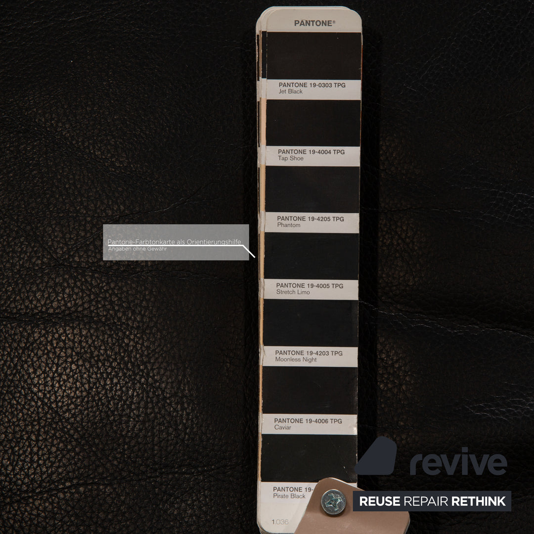 Brühl Moule (medium) leather sofa black two-seater couch function relax function