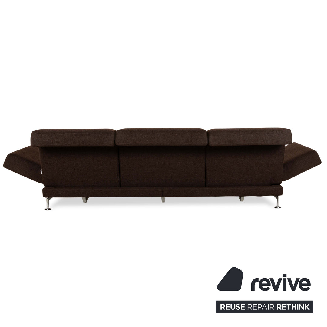 Brühl Moule Stoff Dreisitzer Braun manuelle Funktion Sofa Couch