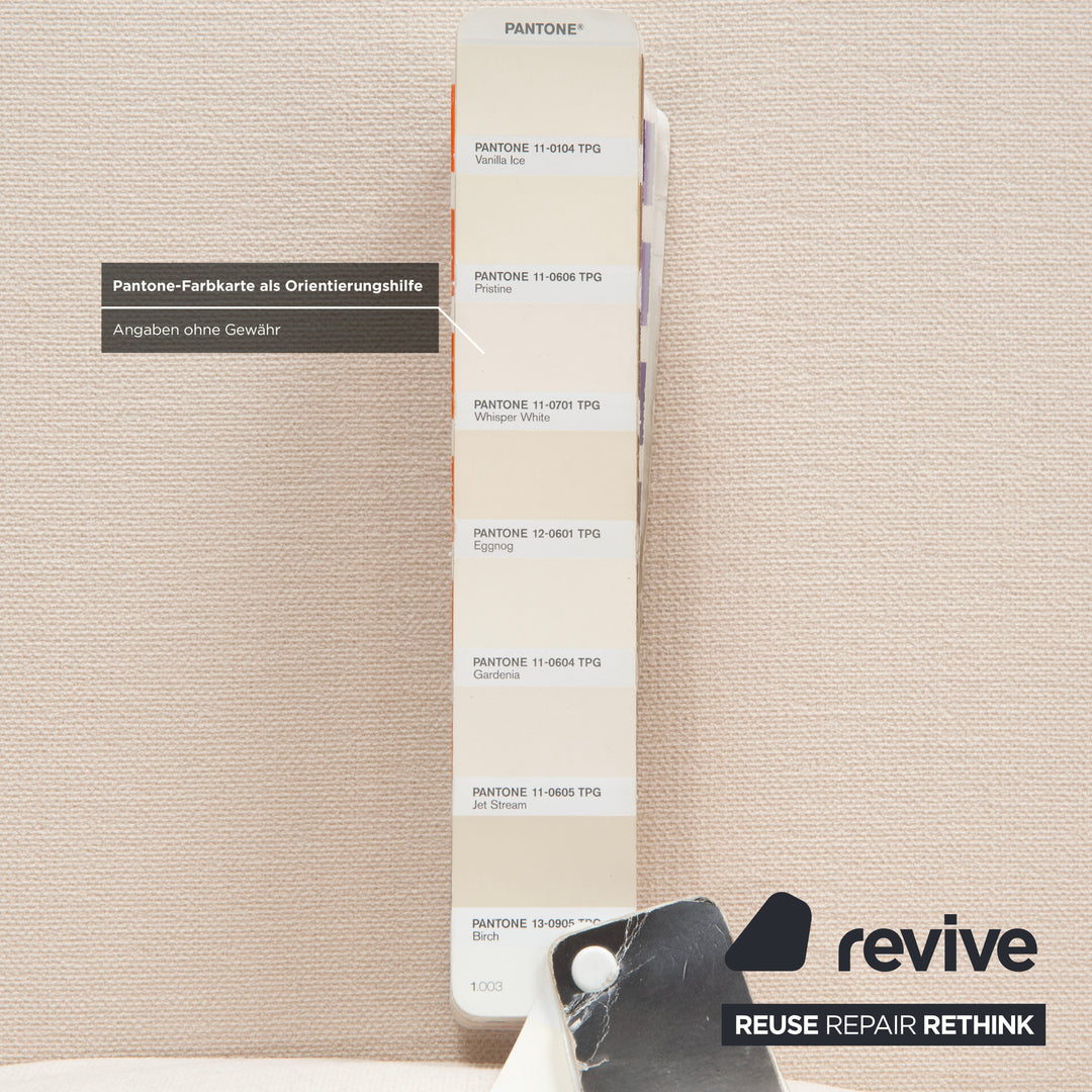 Canapé d'angle Brühl Moule en tissu beige, à fonction manuelle, méridienne à gauche, retapissé