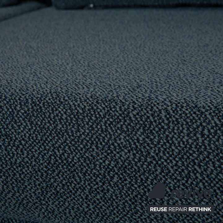 Brühl Moule Stoff Ecksofa Blau Couch manuelle Funktion Recamiere links Neubezug