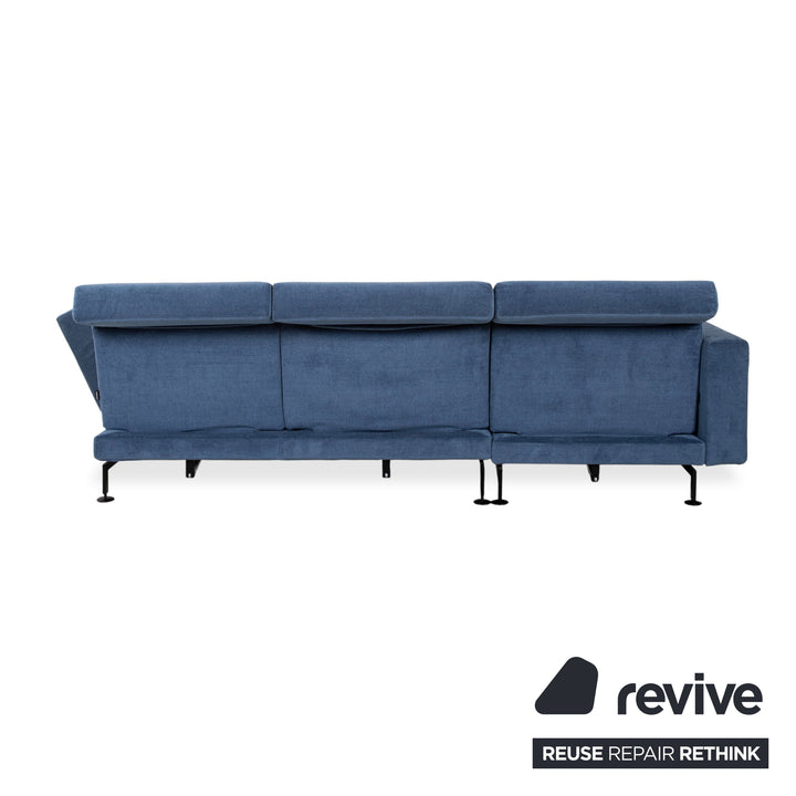 Brühl Moule Stoff Ecksofa Blau manuelle Funktion Sofa Couch