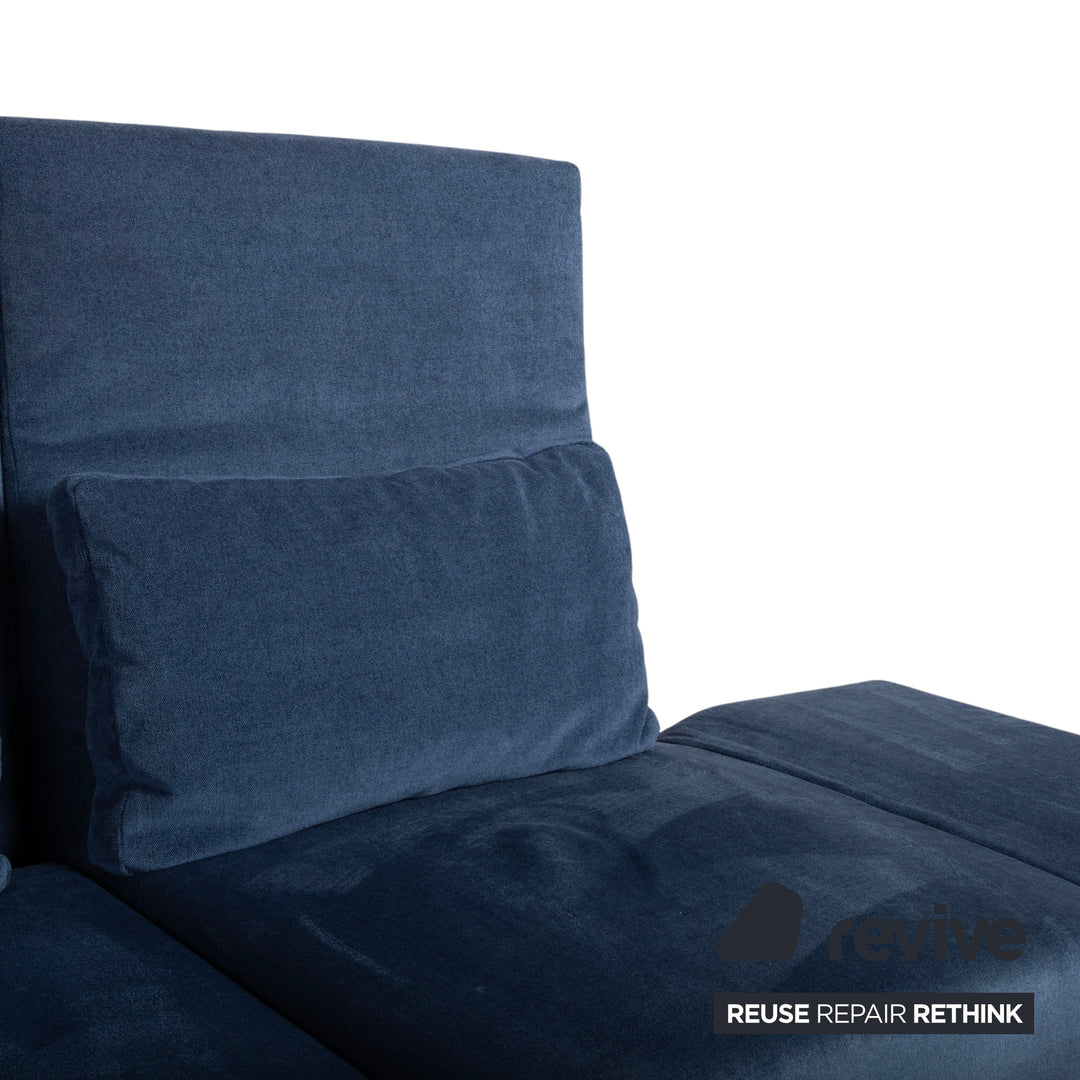 Brühl Moule Stoff Ecksofa Blau manuelle Funktion Sofa Couch