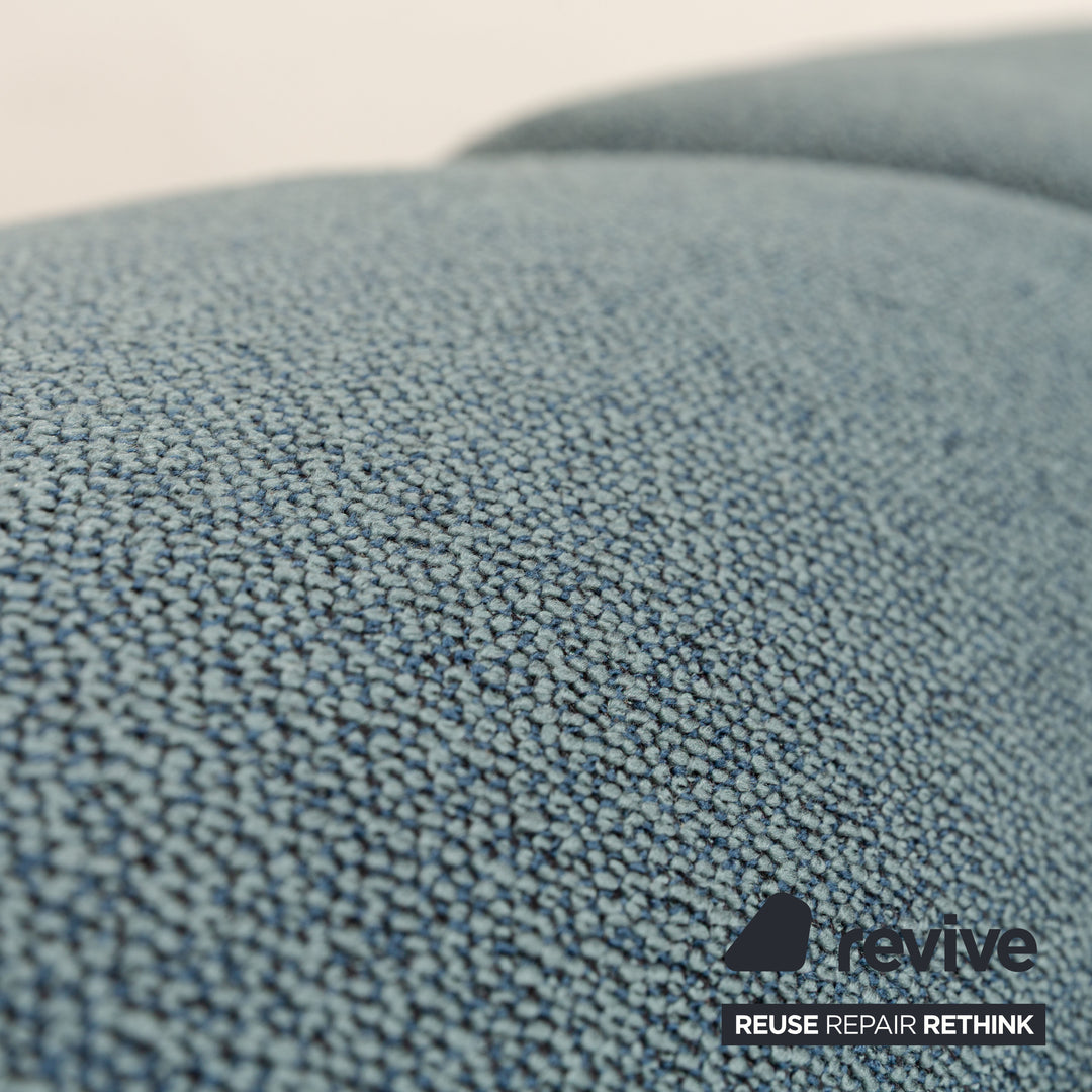 Brühl Moule Stoff Ecksofa Blau Petrol Recamiere Links manuelle Funktion Sofa Couch Schlaffunktion Neubezug
