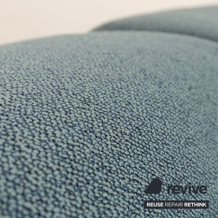 Brühl Moule Stoff Ecksofa Blau Petrol Recamiere Links manuelle Funktion Sofa Couch Schlaffunktion Neubezug