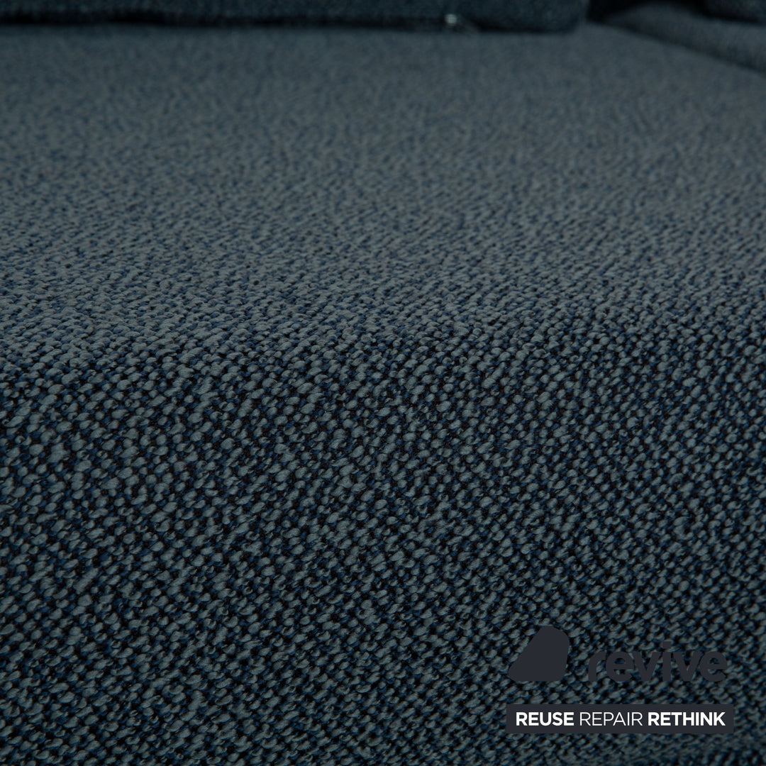 Brühl Moule Stoff Ecksofa Blau Couch manuelle Funktion Recamiere rechts Neubezug