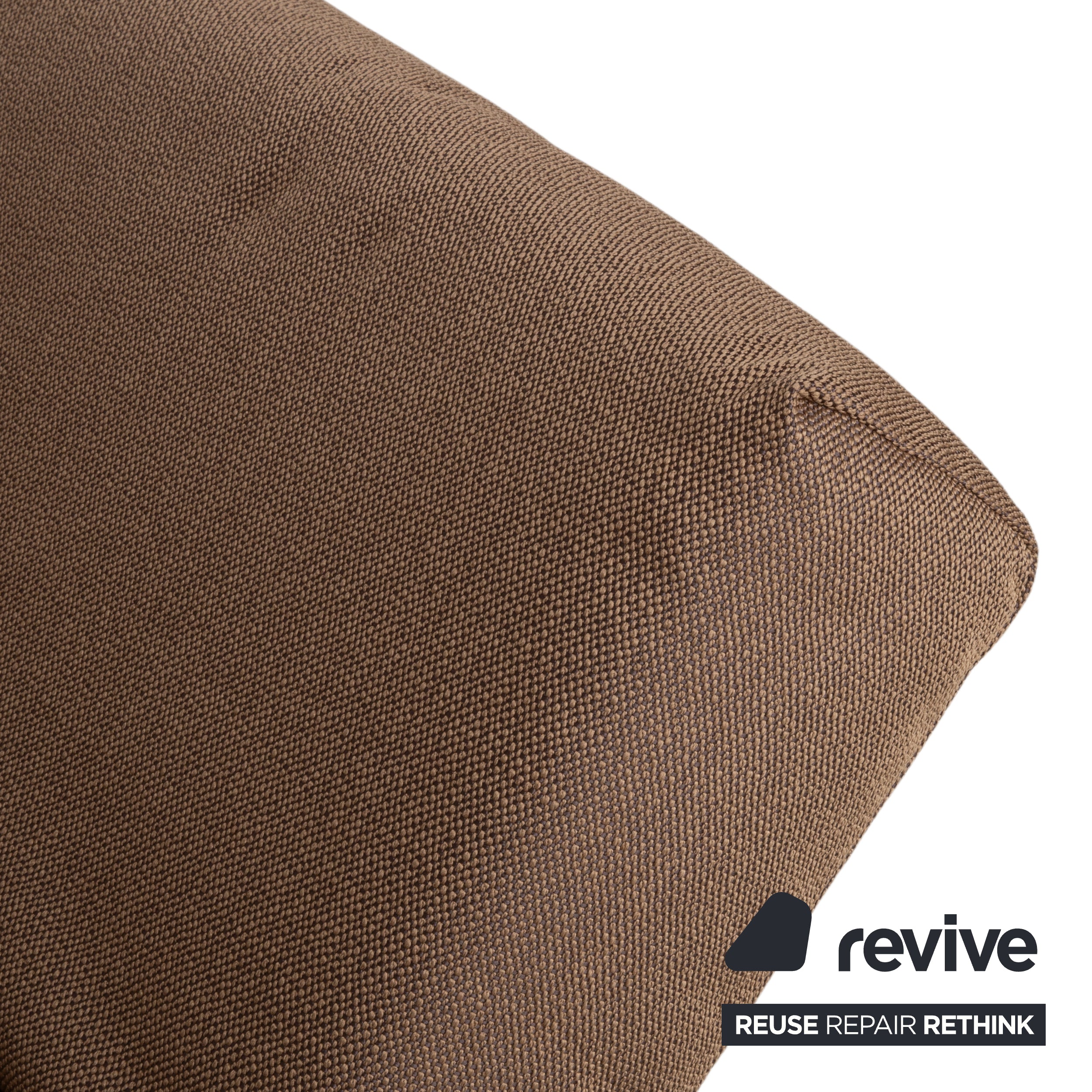 Brühl Moule Fabric Corner Sofa Brown Couch Manual Function Chaise Longue Left Reupholstered