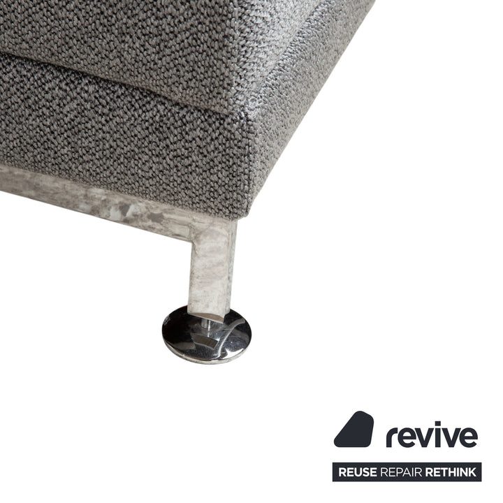 Brühl Moule Stoff Ecksofa Grau Couch manuelle Relaxfunktion Recamiere rechts Neubezug GLOW 534