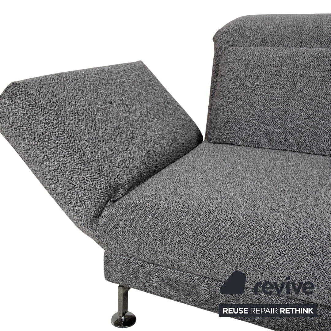 Brühl Moule Stoff Ecksofa Grau Couch manuelle Relaxfunktion Recamiere rechts Neubezug GLOW 534