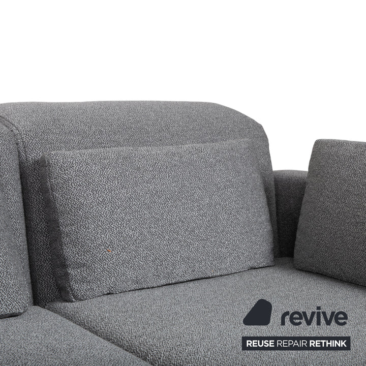 Brühl Moule Stoff Ecksofa Grau Couch manuelle Relaxfunktion Recamiere rechts Neubezug GLOW 534