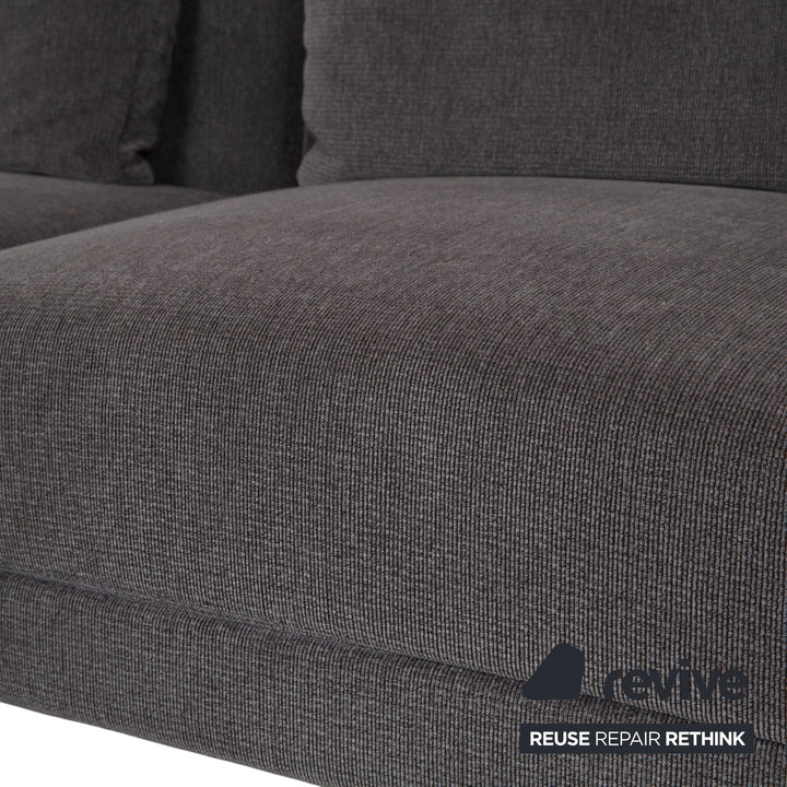 Brühl Moule fabric corner sofa grey sofa couch manual function